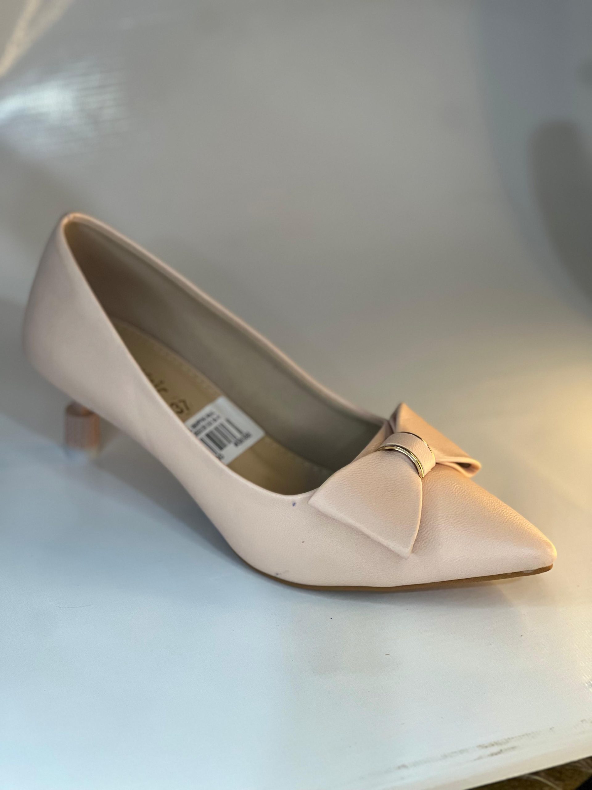Shein- Bow Decor Court Heels In Rubber Soul ladies shoes