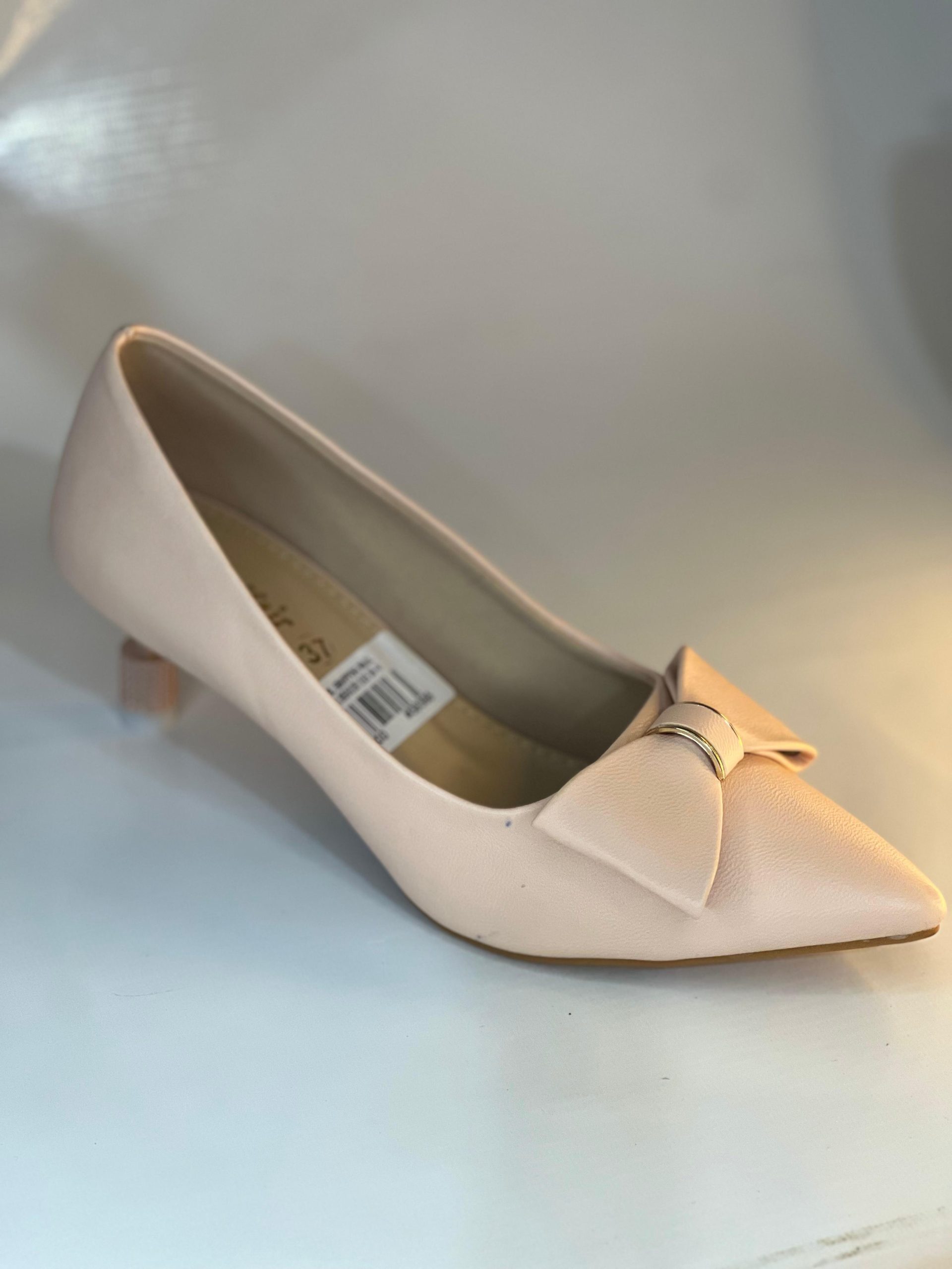 Shein- Bow Decor Court Heels In Rubber Soul ladies shoes - Image 6