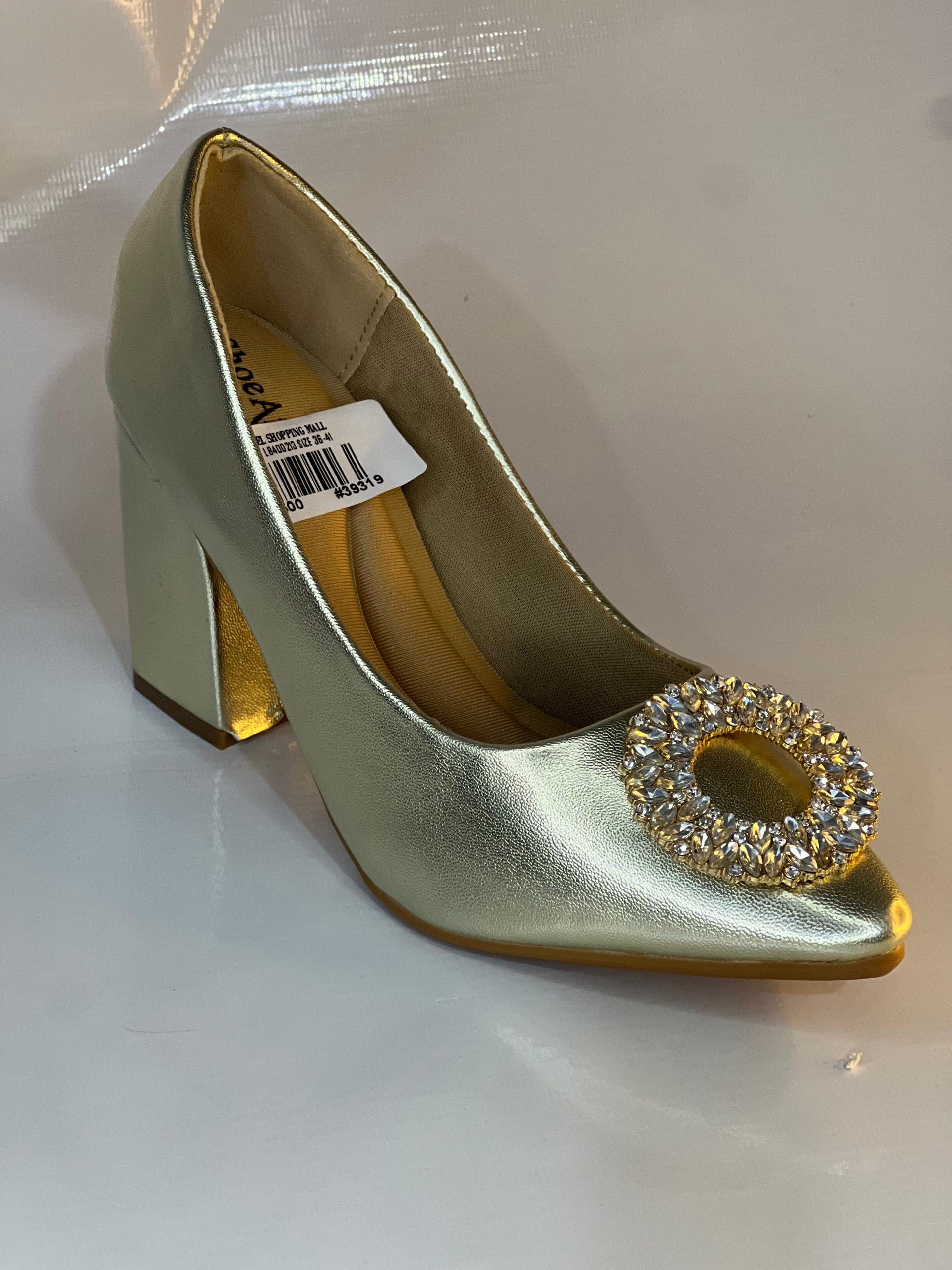 Golden Court in rubber soul with high heels ladies shoes