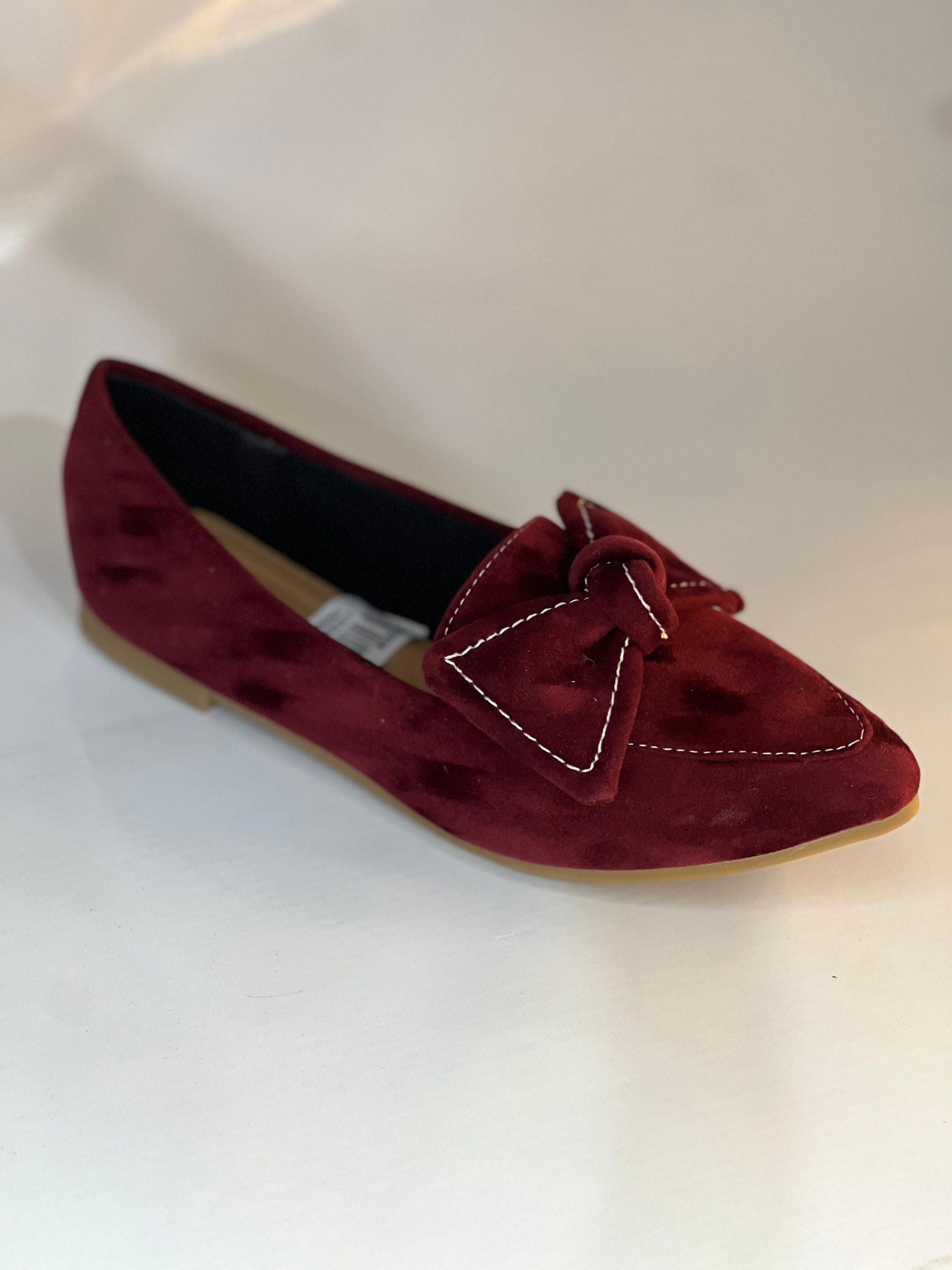 Flats Mehroon Black Shoes Ladies Shoes