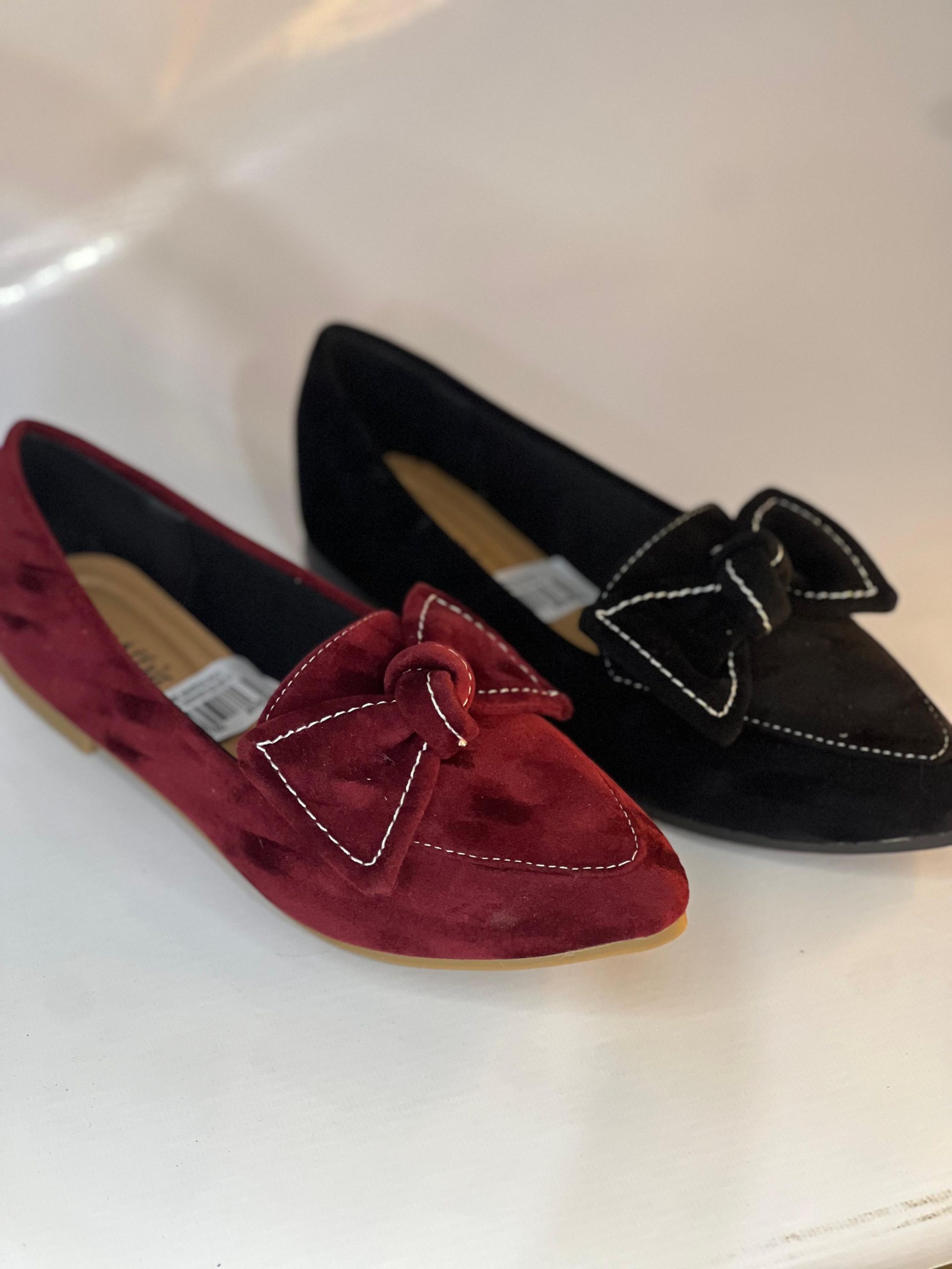 Flats Mehroon Black Shoes Ladies Shoes - Image 3