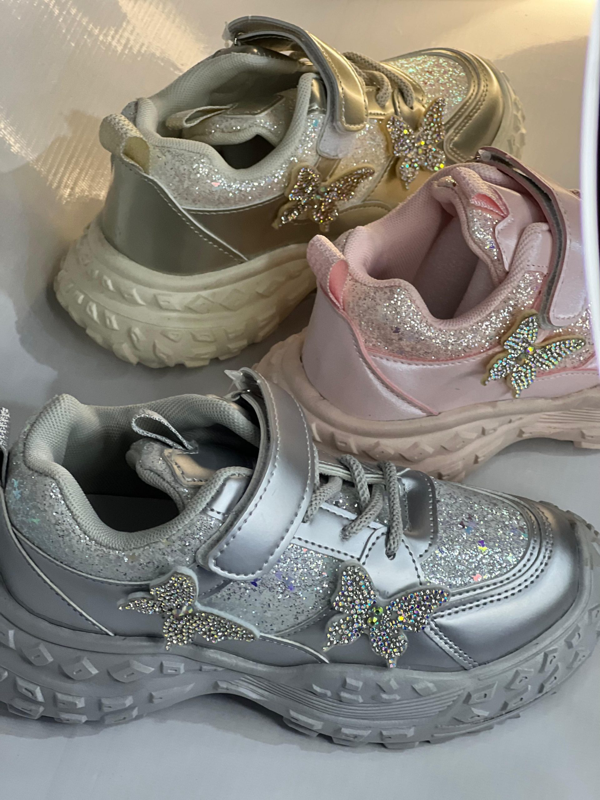 Girl's Beautiful Designs Fancy Look Sneakers #185y - Image 4