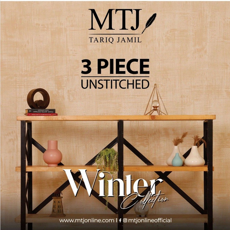 3 Piece Unstitch BY MTJ Winter Khaddar Collection (Full Volume) #672y - Image 26