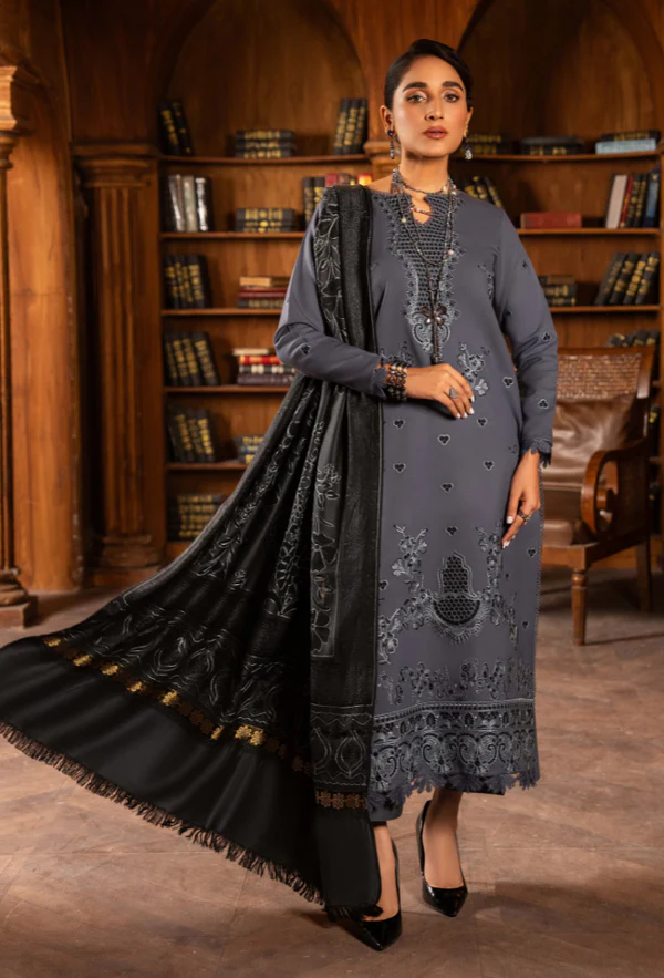 Aaima By Hamdum Unstitch Suit #672y