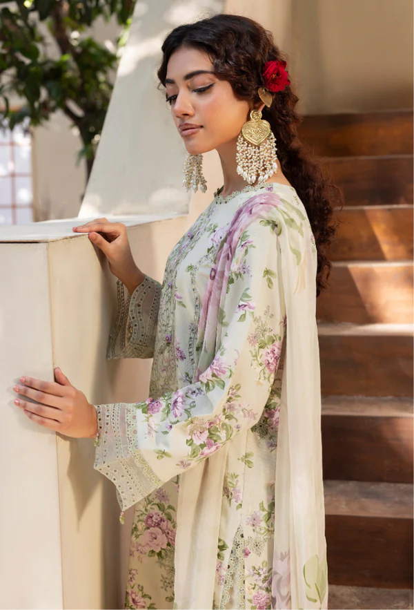 Zaiba By Hamdum Unstitch Suit #672y - Image 4