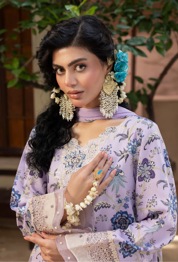 Zaiba By Hamdum Unstitch Suit #672y - Image 2