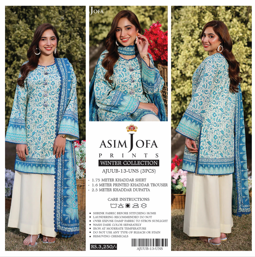 Asim Jofa Khaddar 3 pcs #672Y