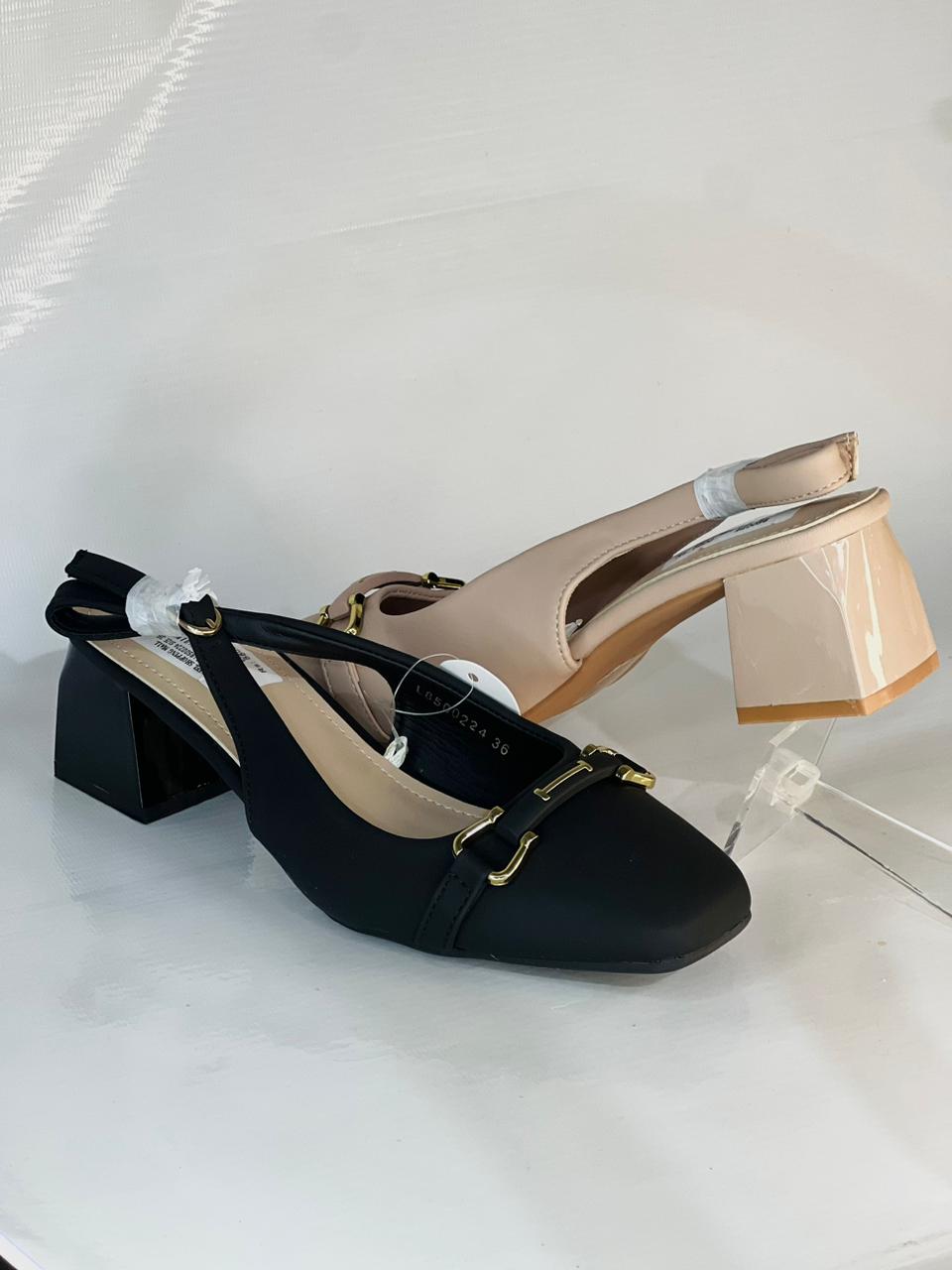 Chain Decor heel Ladies Shoes - Image 3