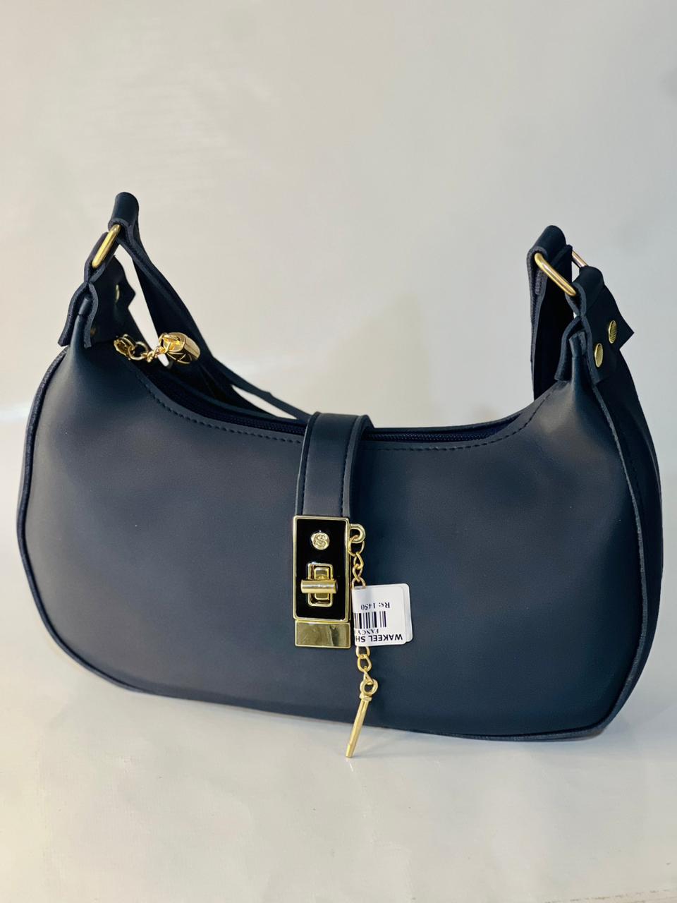 Crescent Luxury Faux Leather Shoulder Bag for women #212y