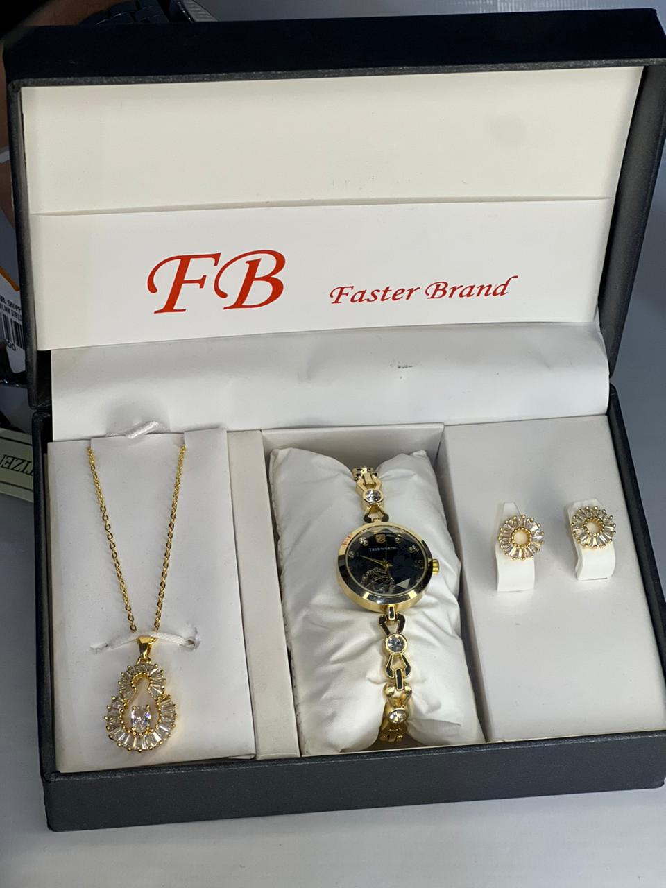 FB Gift Watches,With Necklace & Earrings #112y