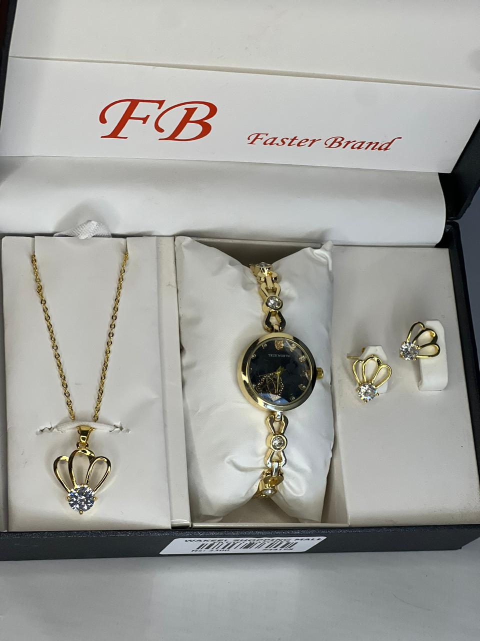 FB Gift Watches,With Necklace & Earrings #112y