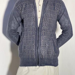 Men’s Winter Woolen Sleeveless Zip-Up Cardigan – #555Y