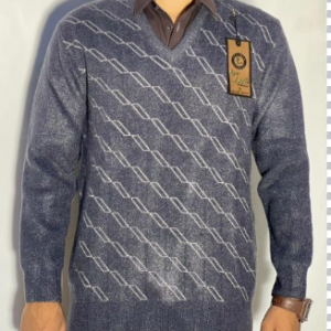 Men’s Winter Woolen Sleeveless Zip-Up Cardigan – #555Y