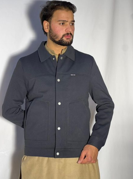 Men’s Winter Woolen Sleeveless Zip-Up Cardigan – #555Y