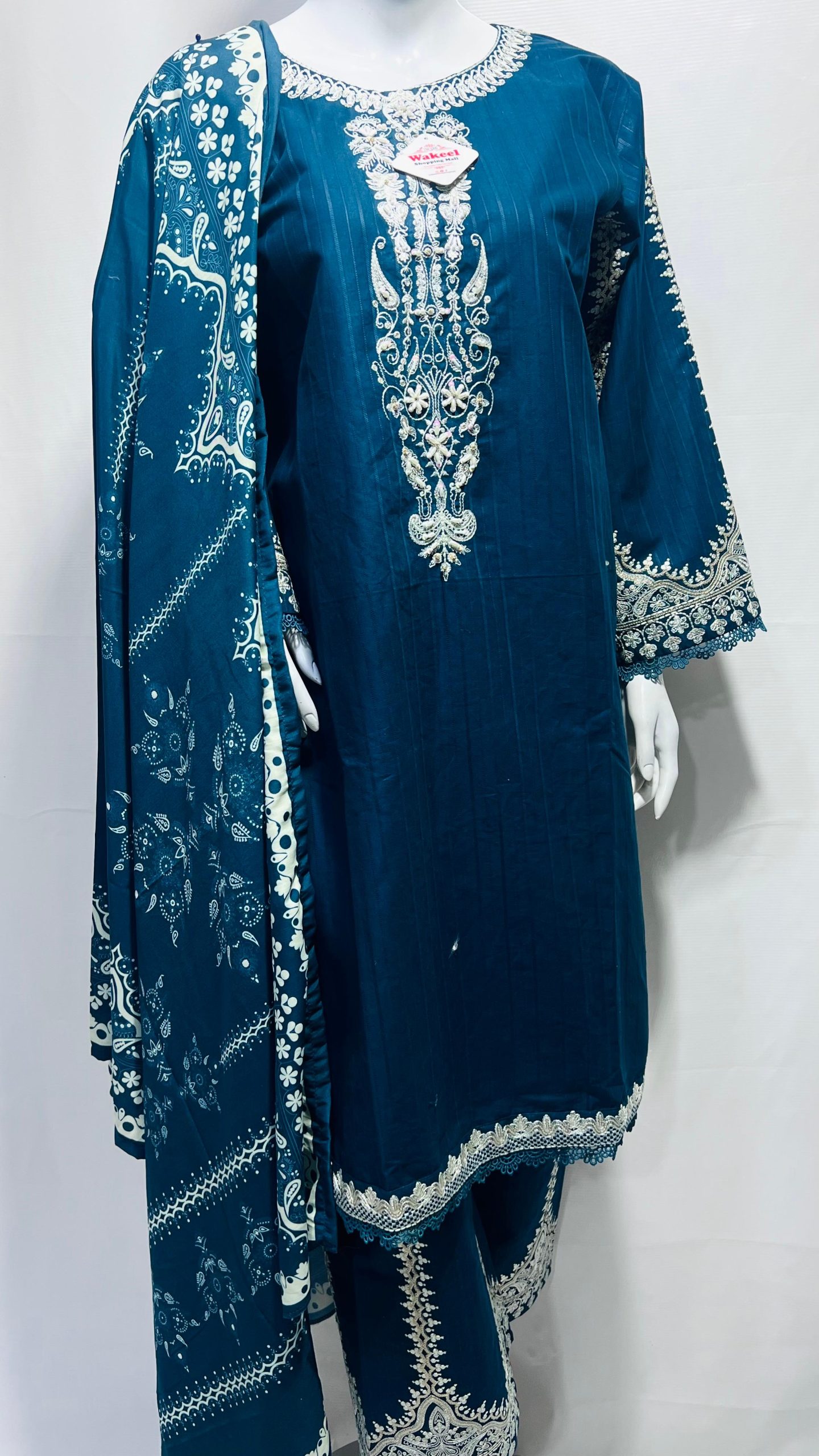 Embroidered Salwar Kameez with Matching Dupatta #038y
