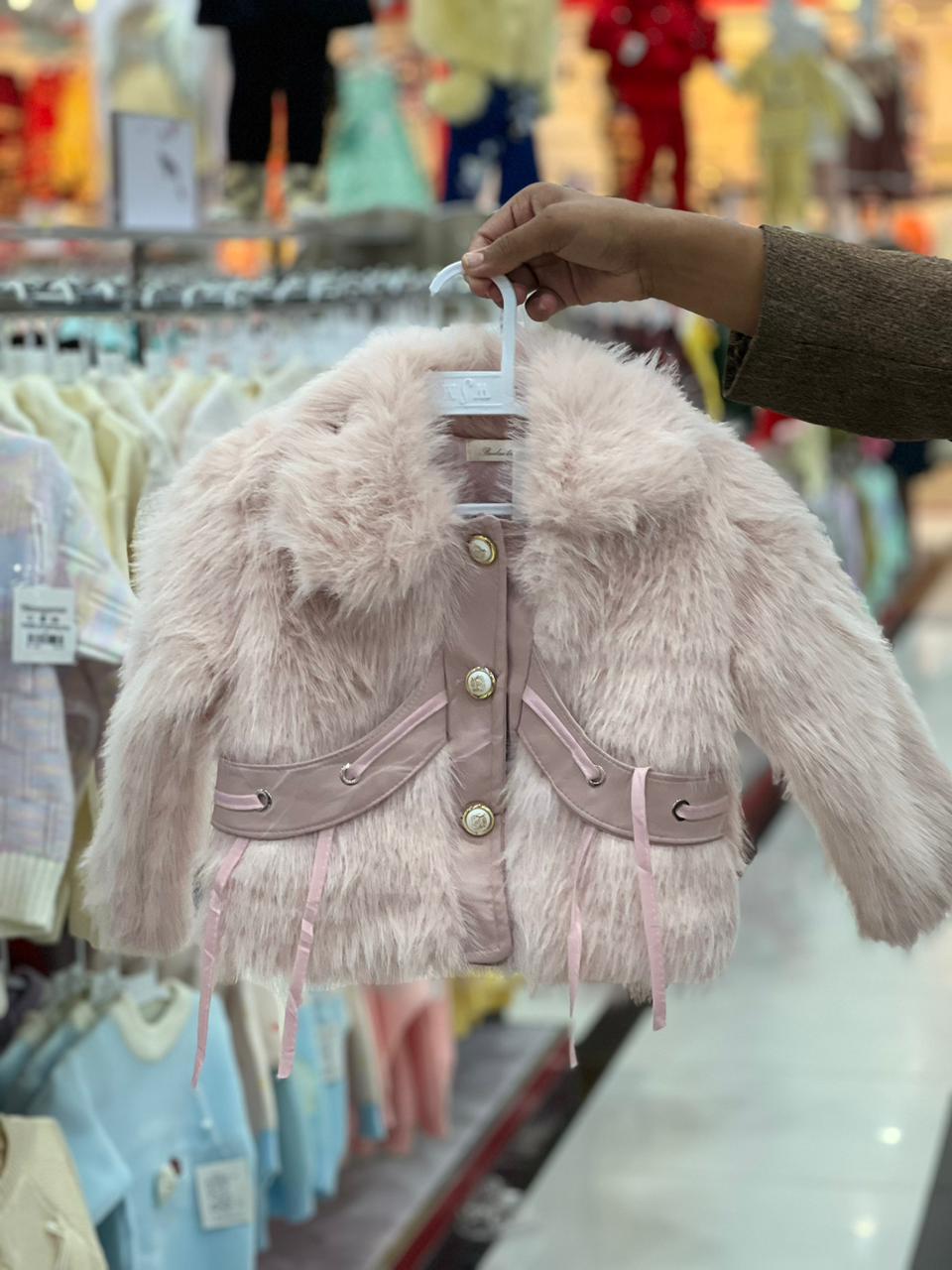 Girls Browan Faux Fur Winter Vest with Belt – Luxury Kids Outerwear For 3 Years to 7 #885y - Image 2