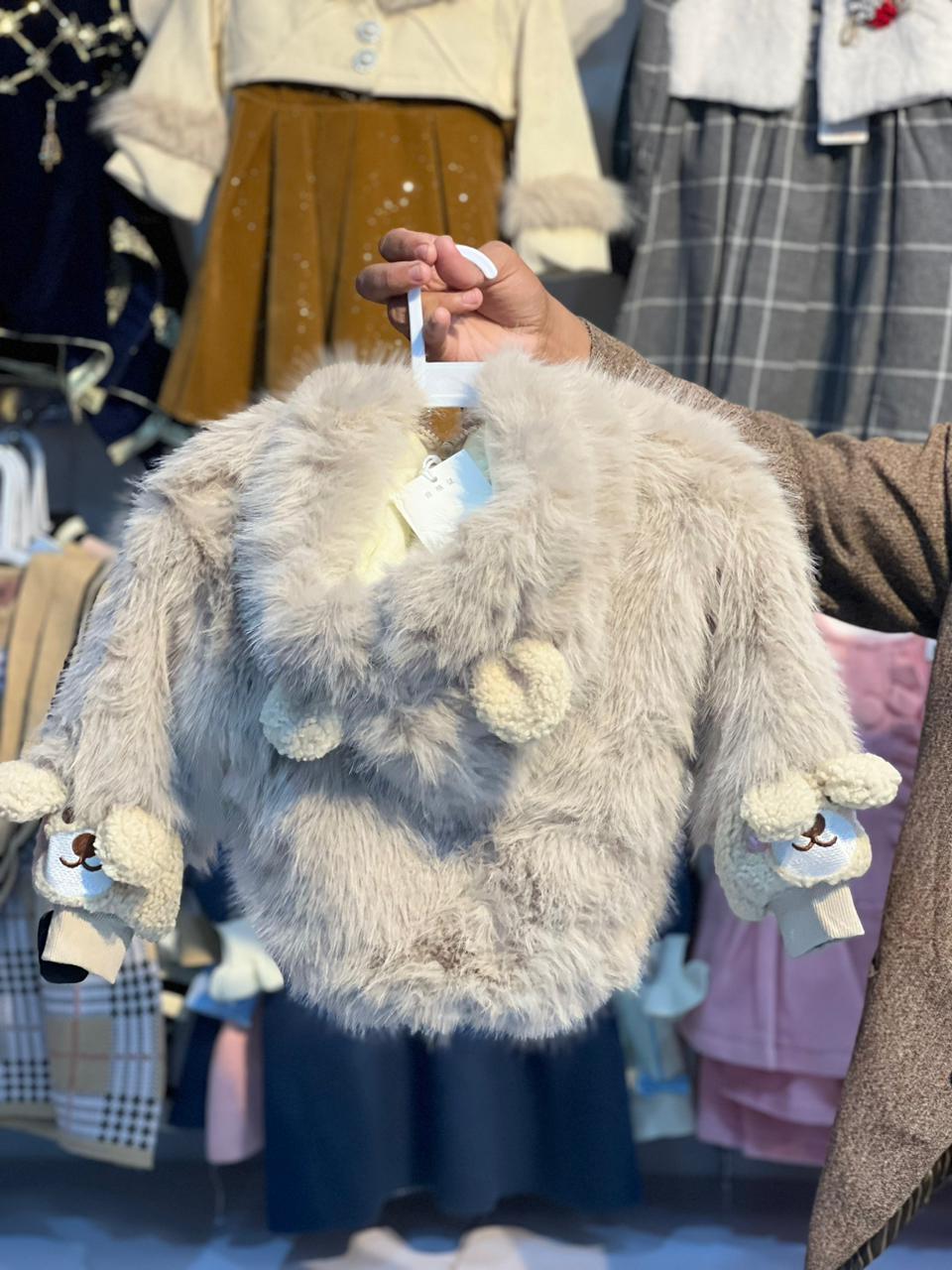 Girls Pink Faux Fur Winter Vest with Belt – Luxury Kids Outerwear For 3 Years to 7 #885y - Image 2