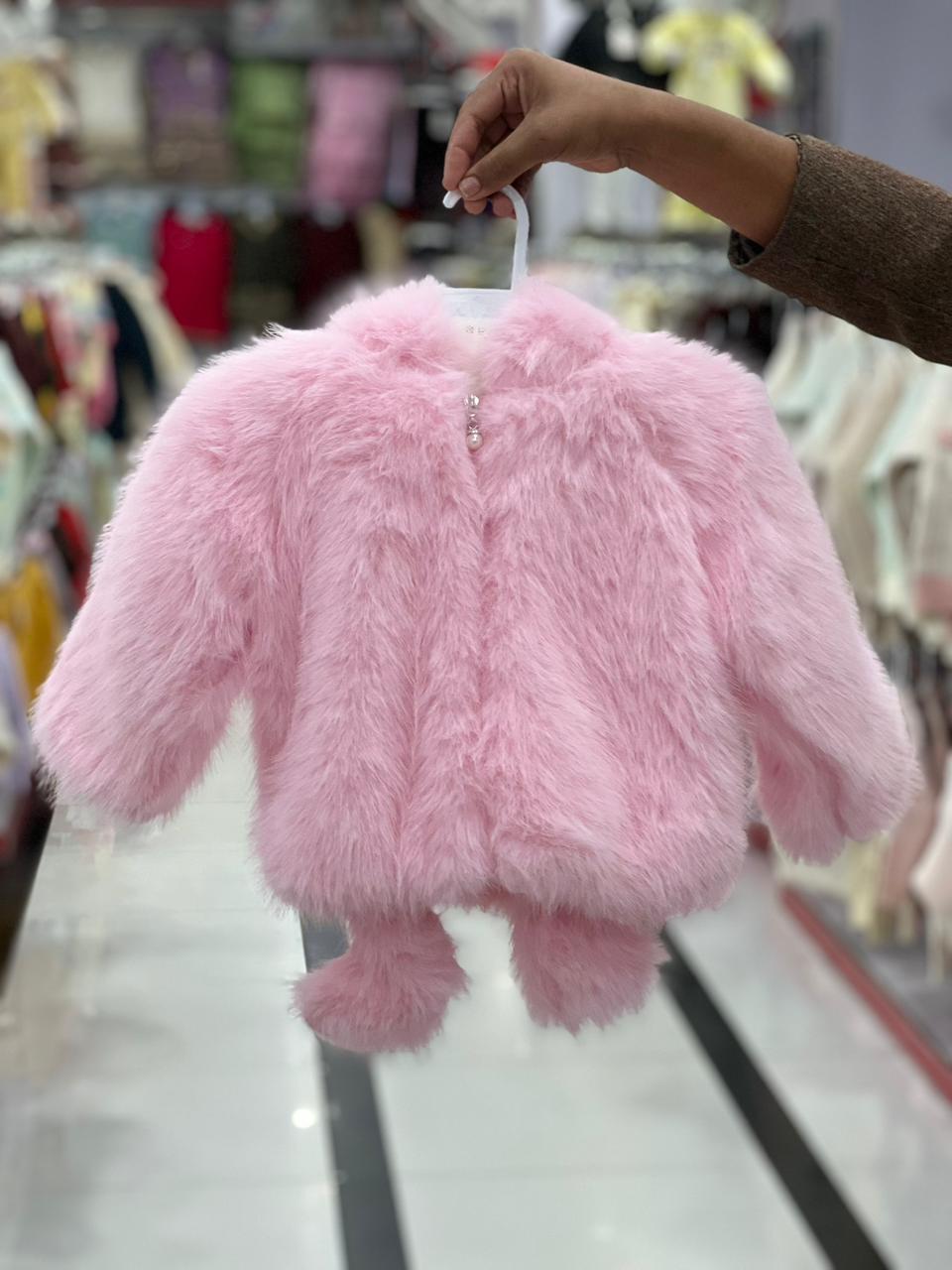 Girls White Faux Fur Winter Vest with Belt – Luxury Kids Outerwear (Ages 3–7 Years) #885y - Image 6